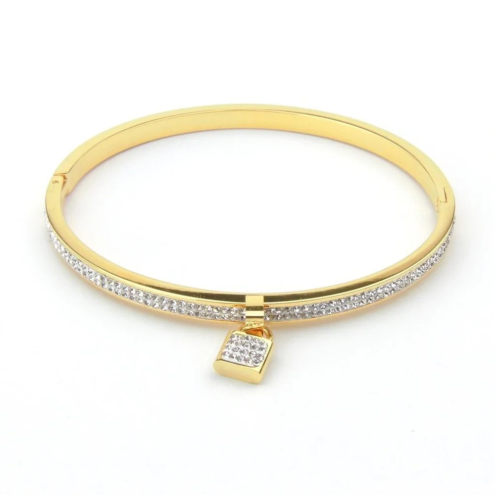 Lock Charm Bangle - Picture 12 of 13